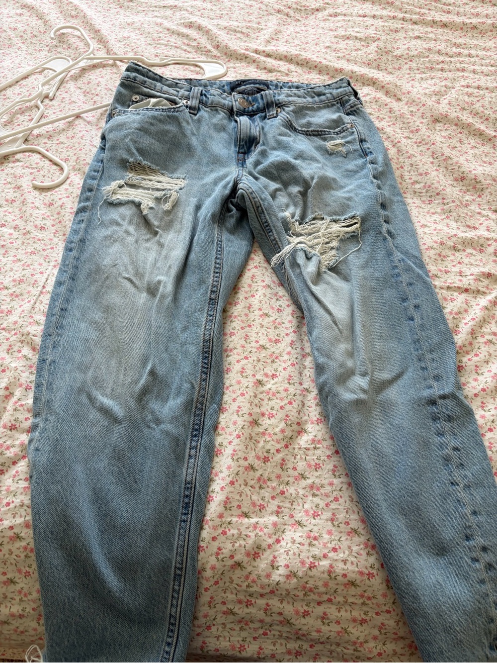 Light Wash Distressed Jeans